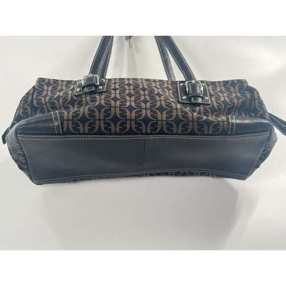 Vintage Y2K Fossil Back Black Brown Shoulder Bag - Picture 6 of 9